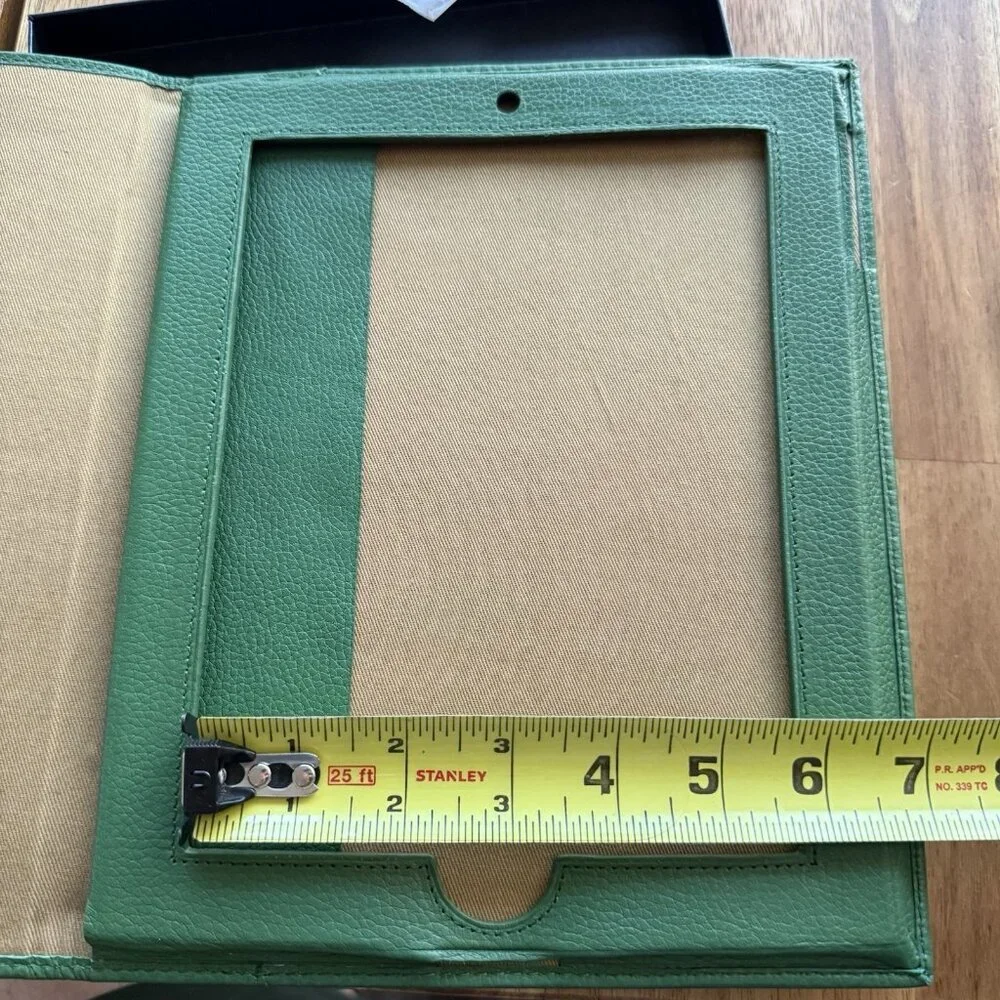 Polo Ralph Lauren Leather‎ Green Case For Ipad Or Tablet Media Case Embossed NWT